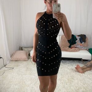 Gold studded Bebe dress size small